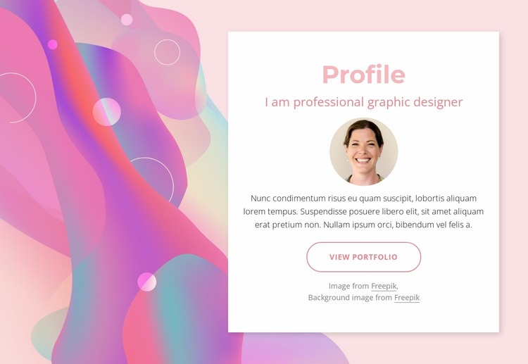 Professional designer Website Mockup
