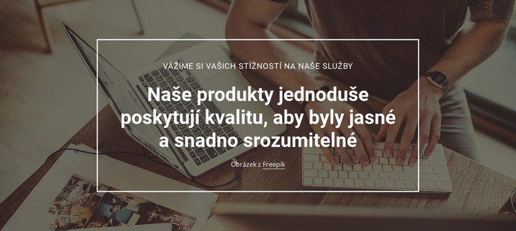 Analýza kvality produktu Šablona HTML