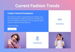 Current Fashion Trends Free CSS Website Template