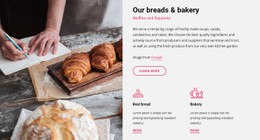 Page HTML For Our Breads And Bakery