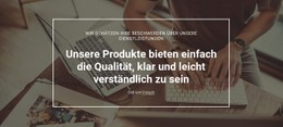 Analyse Der Produktqualität Einfache CSS-Vorlage