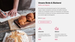 Gebrauchsfertiger Website-Builder Für Unsere Brote Und Bäckerei