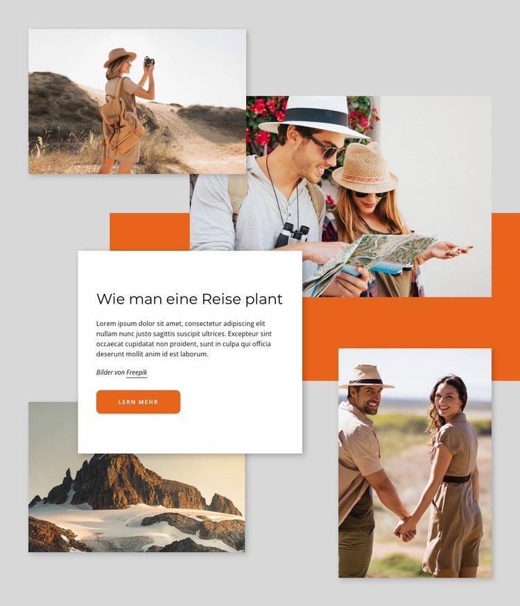 Wie man eine Reise plant Website design