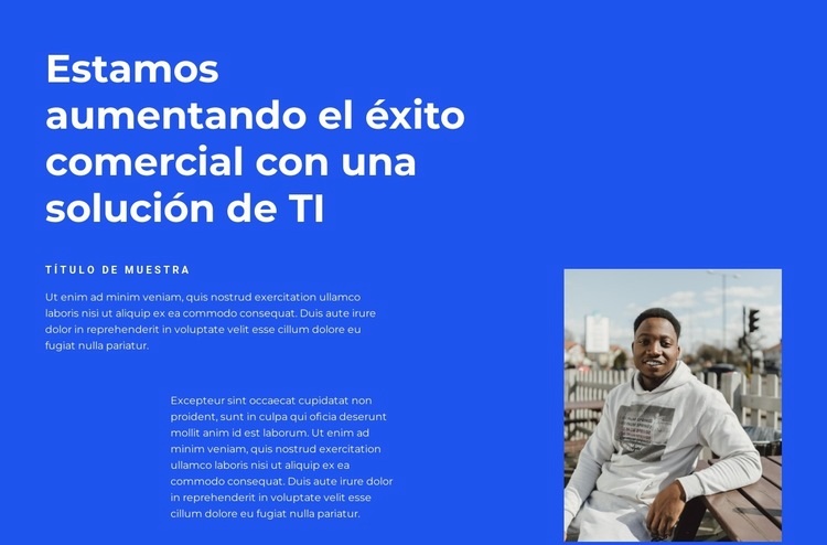 El éxito comienza aquí Creador de sitios web HTML