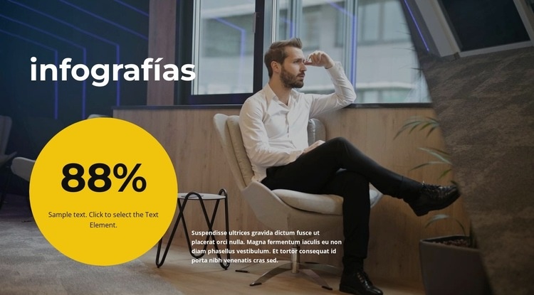 Negocios en infografía Plantillas de creación de sitios web