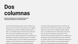 Texto En Dos Columnas Con Encabezado - Plantilla Premium De Joomla