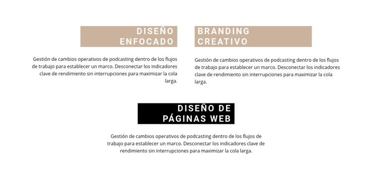 Beneficios en grid Plantilla de sitio web