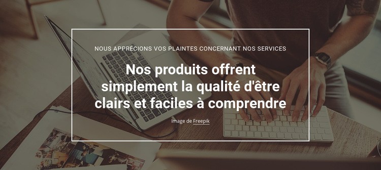 Analyse de la qualité des produits Conception de site Web