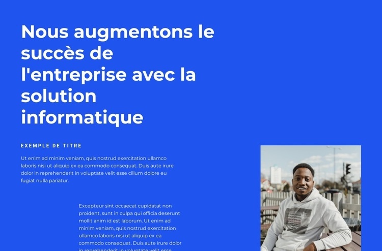 Le succès commence ici Créateur de site Web HTML