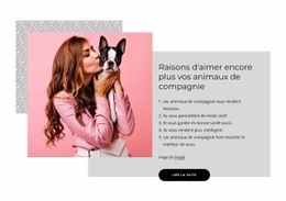 Raisons D'Aimer Encore Plus Vos Animaux De Compagnie - Modèle HTML5 Professionnel Personnalisable