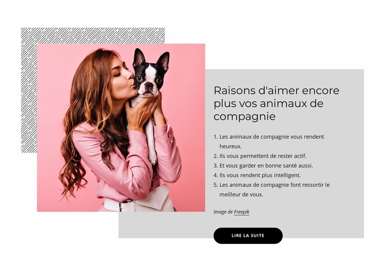 Raisons d'aimer encore plus vos animaux de compagnie Modèle Joomla