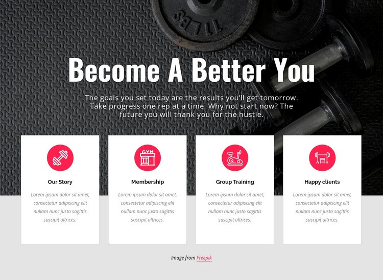 Becone a better you Homepage Design