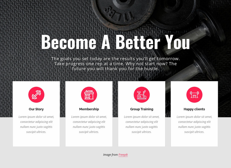 Becone a better you Html Website Builder