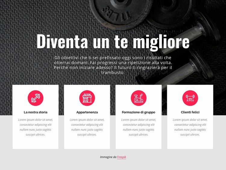 Diventa un te migliore Modelli di Website Builder