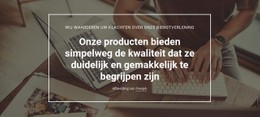 Analyse Van Productkwaliteit Basis CSS-Sjabloon