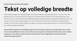 Tekst Op Volledige Breedte