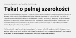 Tekst O Pełnej Szerokości Projekt Strony Internetowej