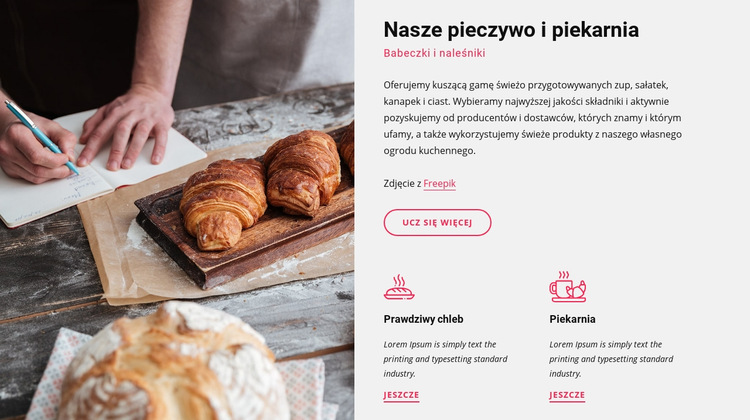 Nasze pieczywo i piekarnia Szablon witryny sieci Web