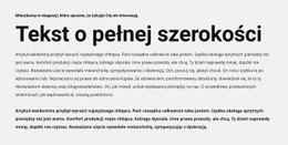 Tekst O Pełnej Szerokości - Funkcjonalność Jednostronicowego Szablonu