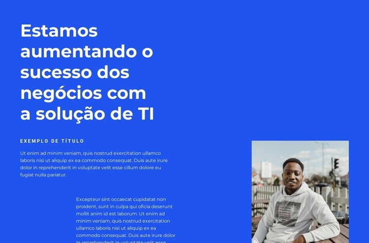 O sucesso começa aqui Construtor de sites HTML