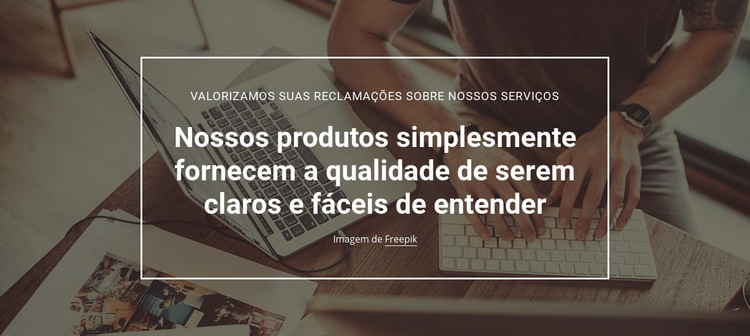 Análise da qualidade do produto Construtor de sites HTML