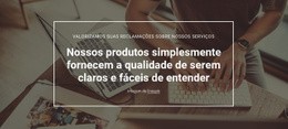 Web Design Incrível Para Análise Da Qualidade Do Produto