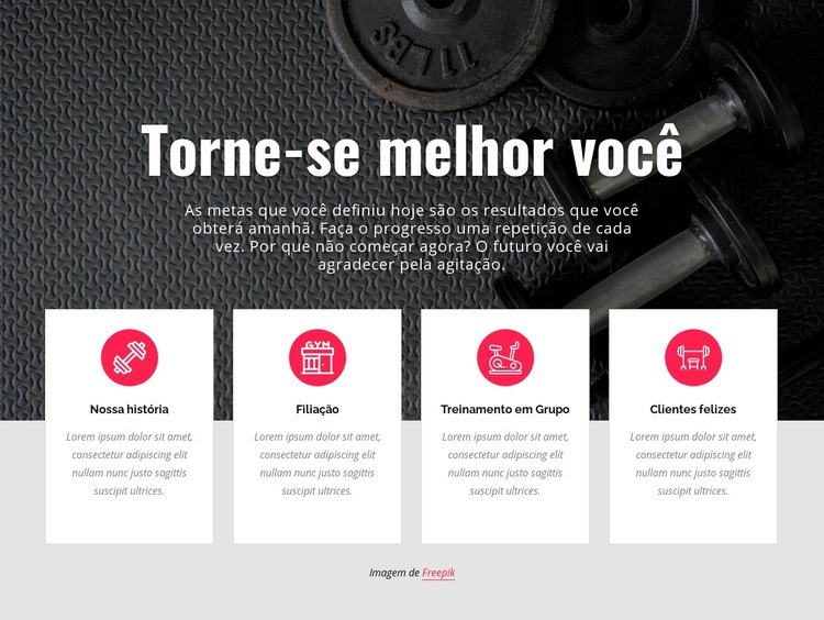 Tornou-se uma pessoa melhor Design do site