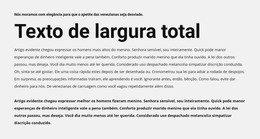 Texto De Largura Total - Download De Modelo HTML