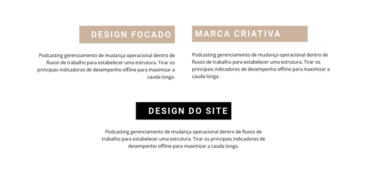 Benefícios na grade Modelo de site