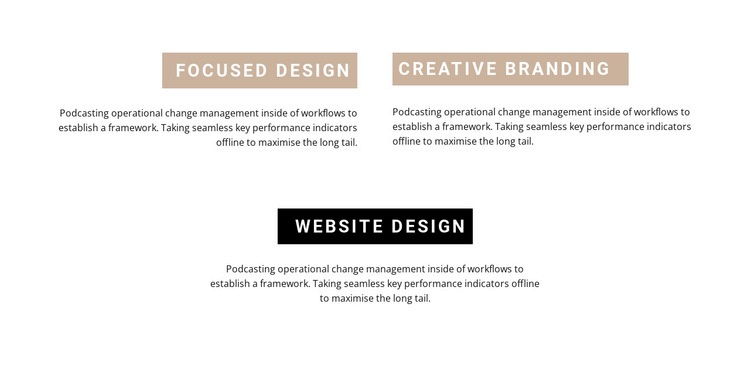 Benefits in grid Squarespace Template Alternative