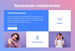 Aktuella Modetrender Gratis CSS-Webbplatsmall