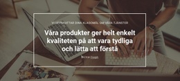 Produktkvalitetsanalys - Målsida