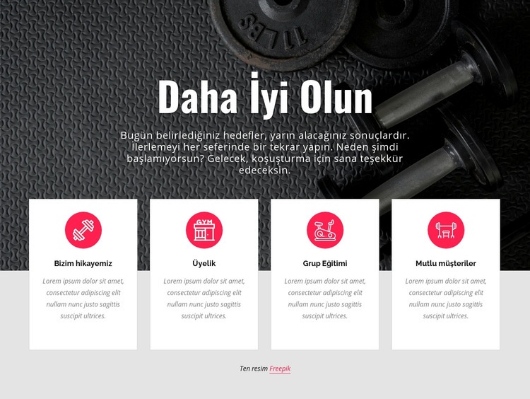 Daha iyi bir sen ol Html Web Sitesi Oluşturucu