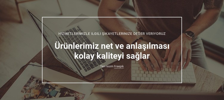 Ürün kalitesi analitiği Html Web Sitesi Oluşturucu