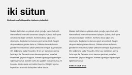 Başlıklı Iki Sütun Halinde Metin - Premium Joomla Şablonu