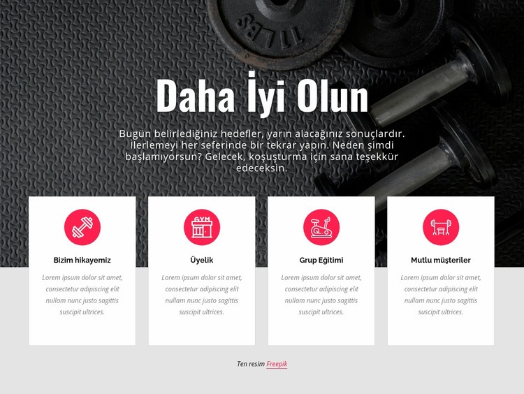 Daha iyi bir sen ol Web Sitesi Oluşturucu Şablonları