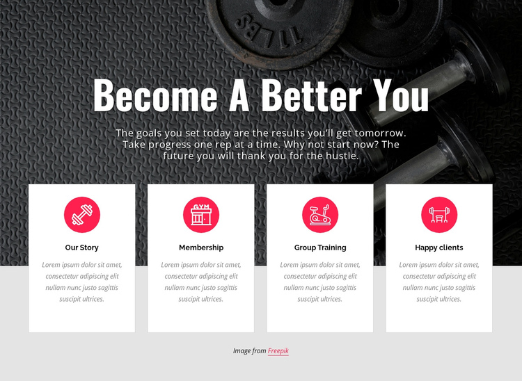 Becone a better you Website Builder Software