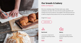 Our Breads And Bakery - Modern Website Mockup