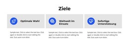 Ziele - HTML-Websitevorlage