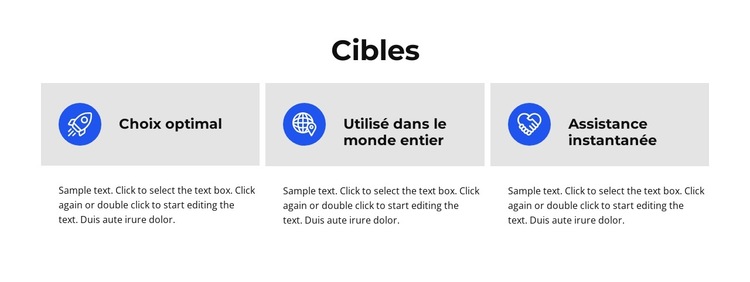 Cibles Modèle de site Web