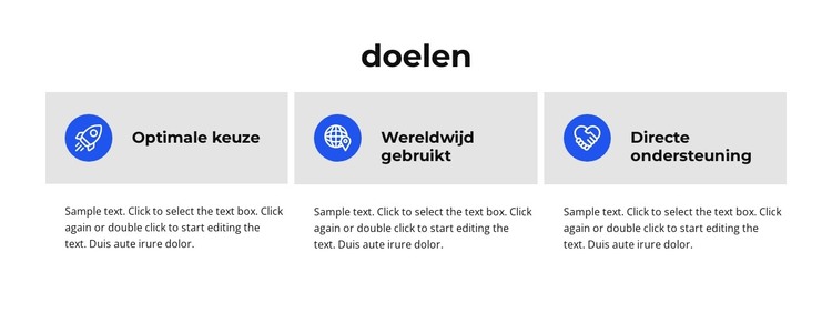 doelen HTML-sjabloon