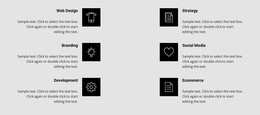 Benefits With Icons In Two Columns - Free Website Template