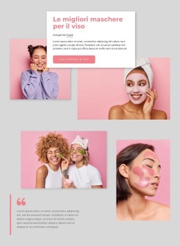 Fantastico Modello HTML5 Per Le Migliori Maschere Per Il Viso