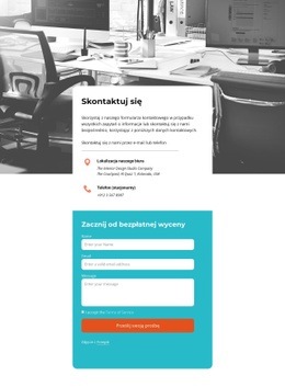 Skontaktuj Się Z Nami Zablokuj Z Formularzem - Szablon Osobistej Witryny Internetowej