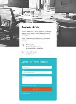 Bize Ulaşın Form Ile Blok - Online HTML Generator