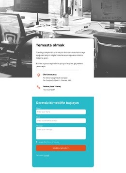 Bize Ulaşın Form Ile Blok - Modern Site Tasarımı