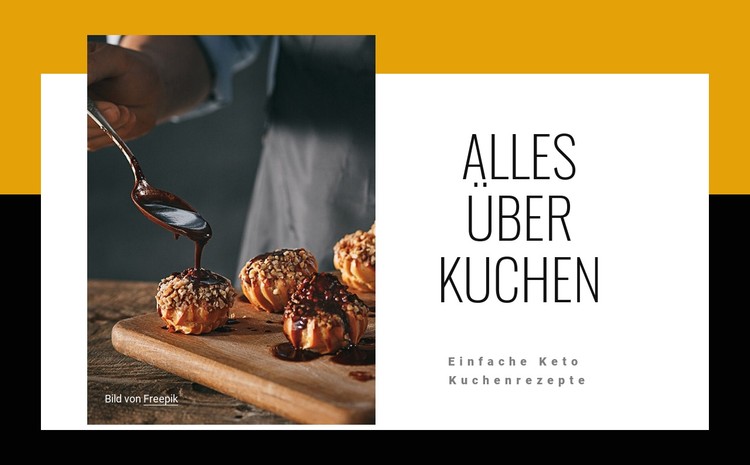 Alles über Kuchen CSS-Vorlage