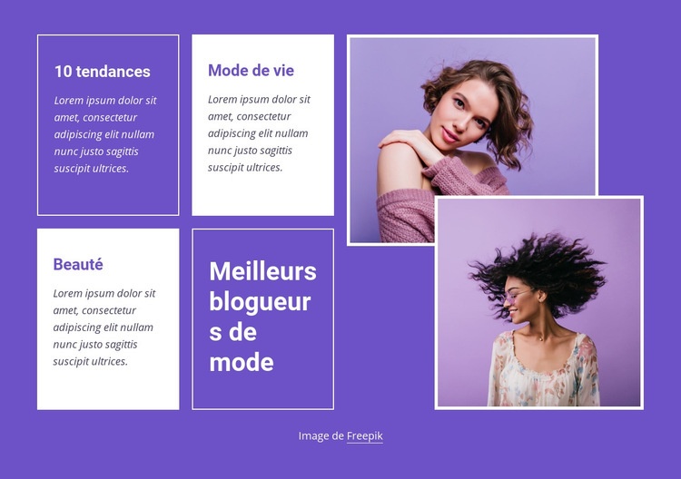 Meilleures tendances de la mode Conception de site Web