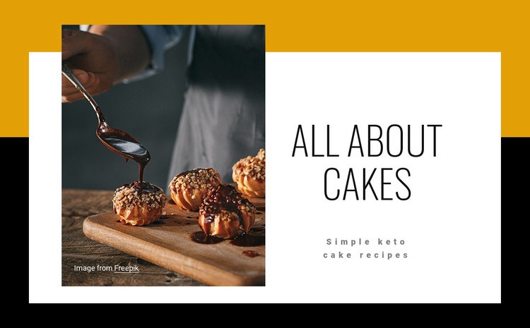All about cakes Homepage Design