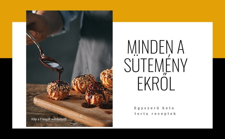 Minden a süteményekről Weboldal tervezés